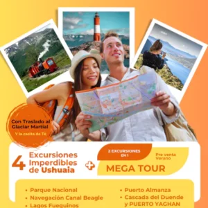 Paquete Verano - 3 Excursiones Imperdibles con Glaciar Martial